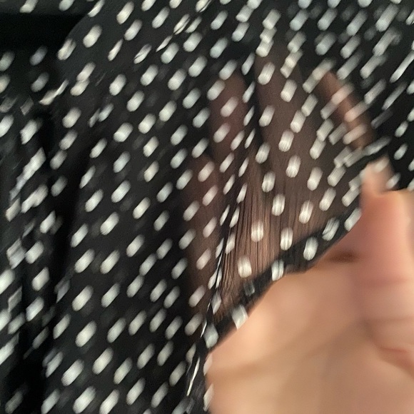 Tommy Hilfiger Medium Black Polka Dotted top - Picture 9 of 11